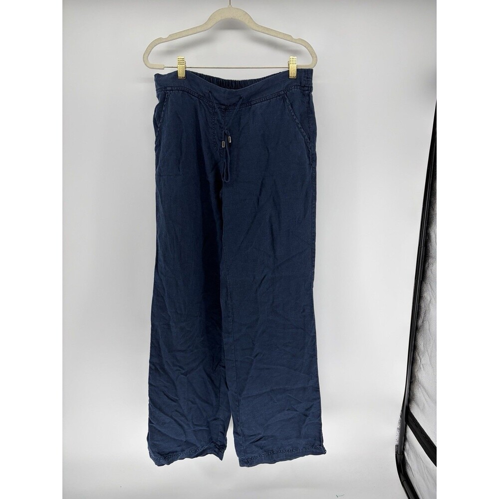 Tommy Bahama Pants Women's Blue Relaxed Fit 100% Linen Wide Leg Pants Sz 6
